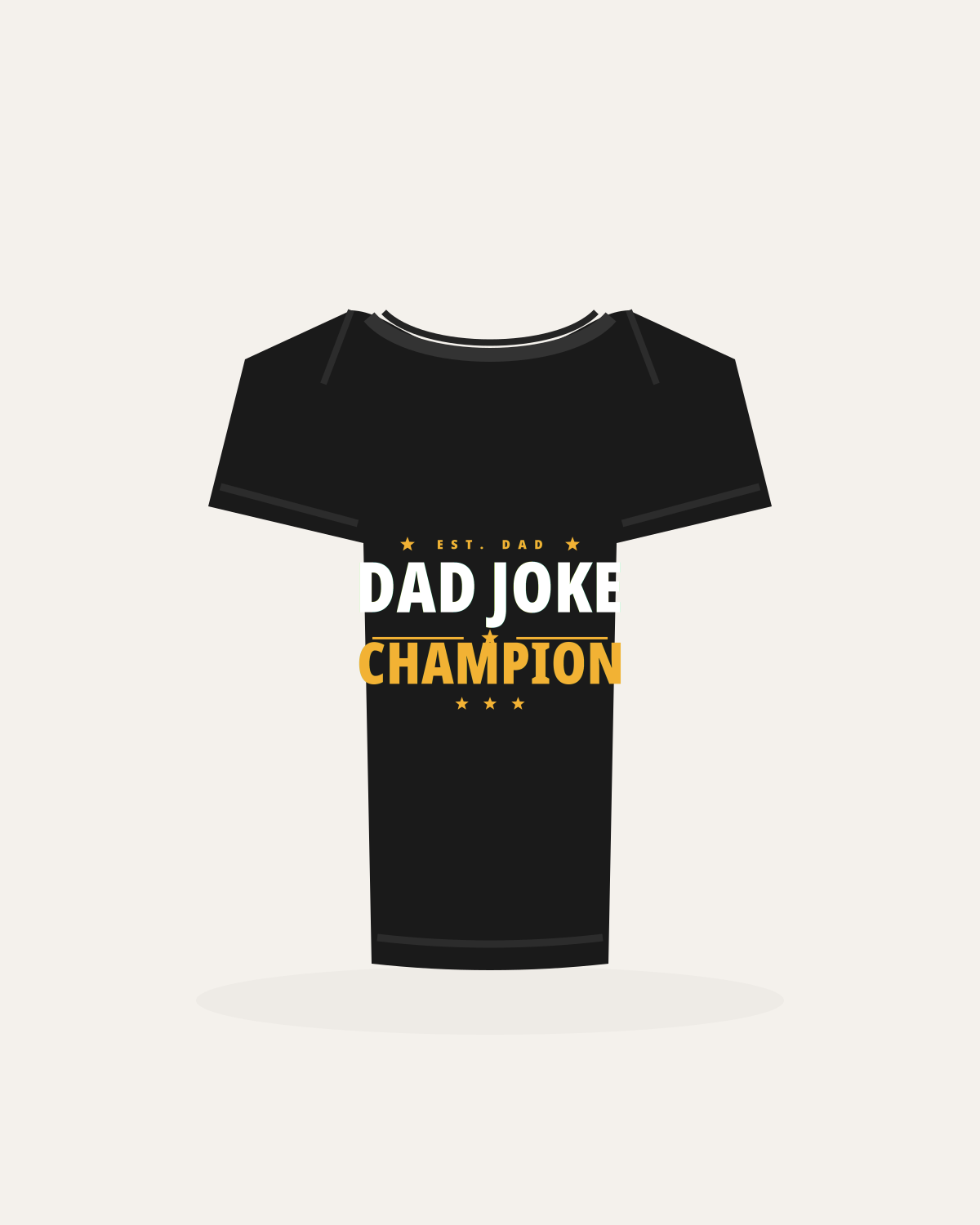 Dad Joke Champion t-shirt mockup